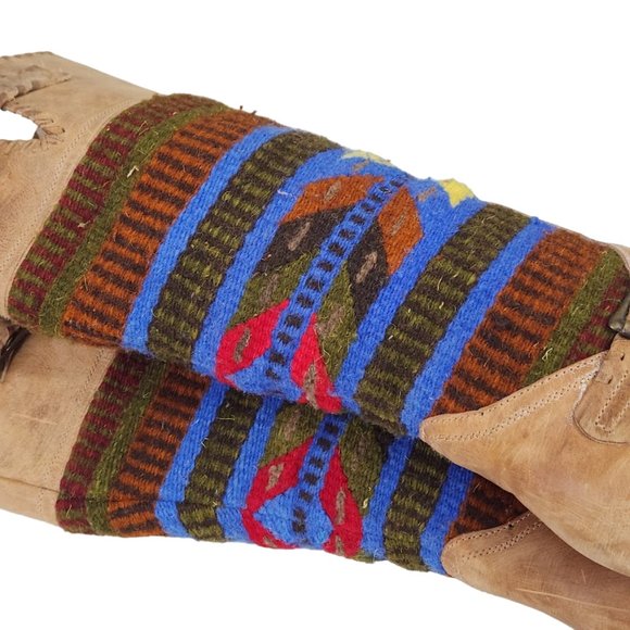 FREEBIRD BY STEVEN QUIXOTE TAN LEATHER WOOL BLANKET SOUTHWEST AZTEC BOOT QXOTE - Picture 8 of 15